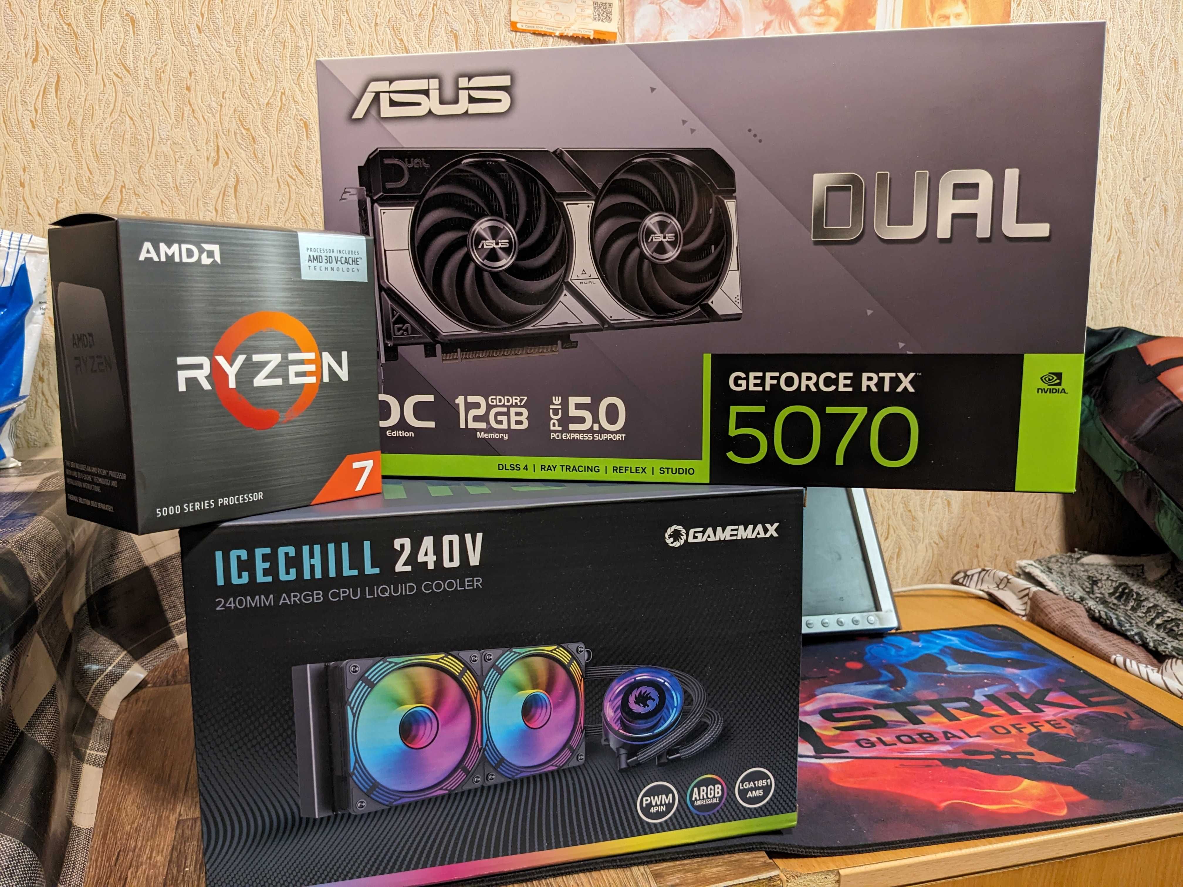 ПК НОВАЯ RTX 5070, НОВЫЙ Ryzen 7 X3D игровой пк топ 4к