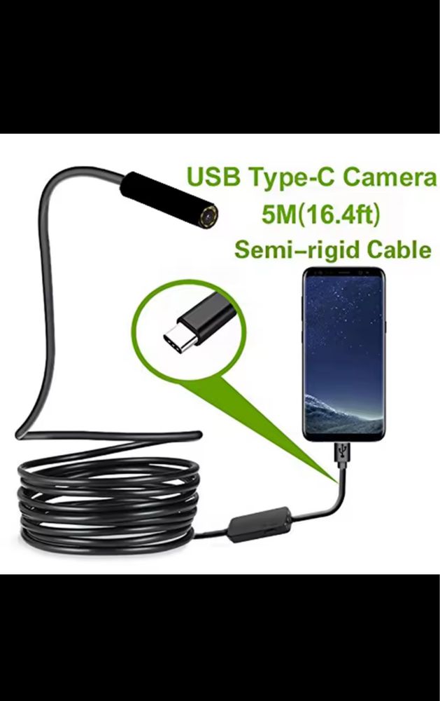 Эндоскоп камера для телефона 5.5мм USB/ type-c /микро USB