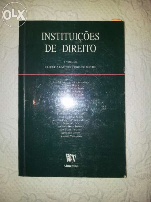 Livro "Instituições de Direito, I volume, Filosofia e Metodologia do D