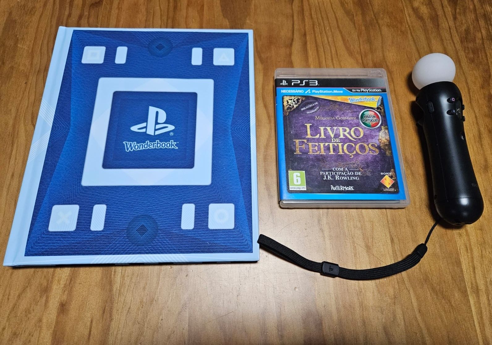 Harry Potter PS3 Livro Feitiços JOGO + LIVRO +COMANDO Excelente Estado