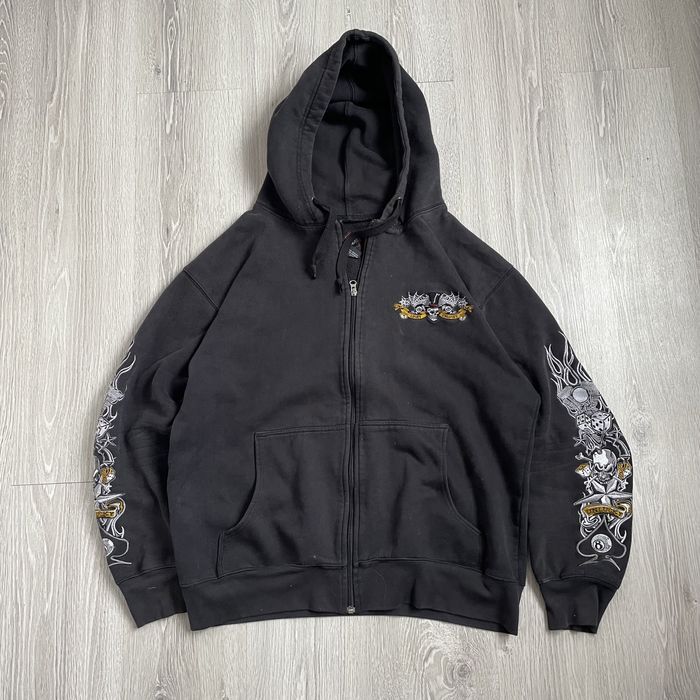 Кофта Y2K Affliction Zip Opium Drip