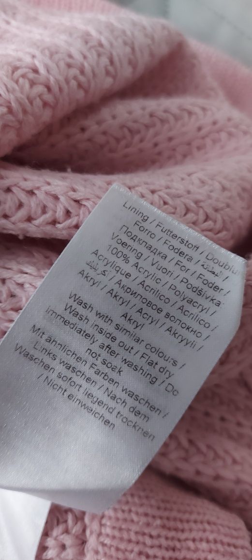 Różowy akrylowy sweterek damski b.young rozm L