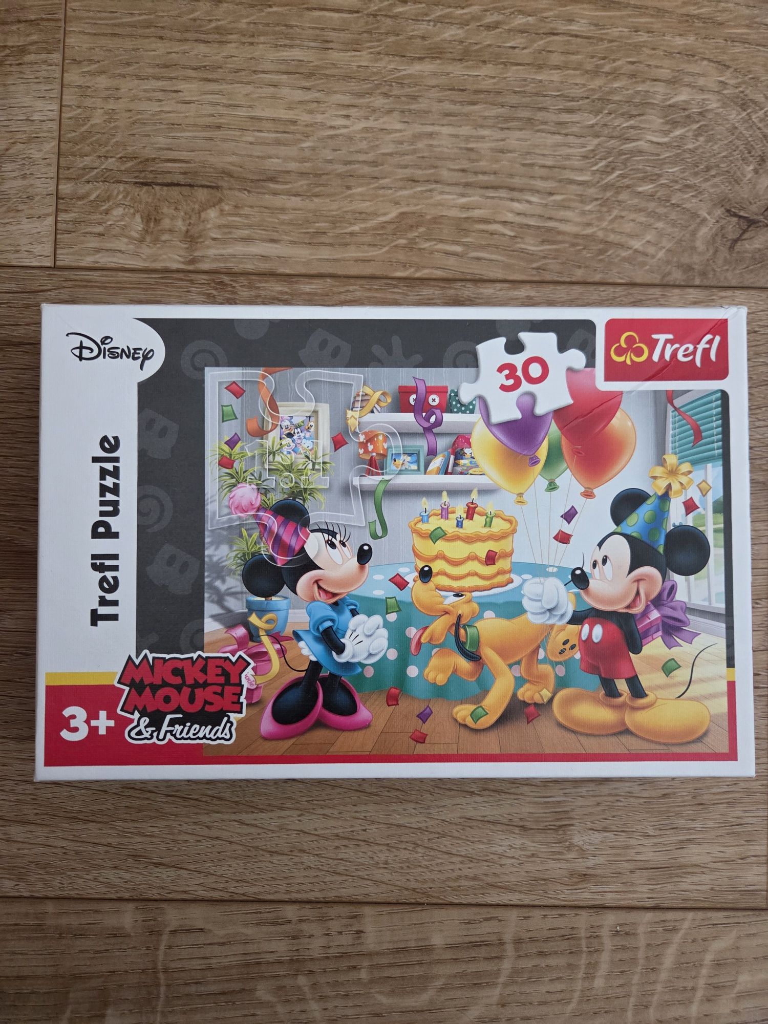 3 x puzzle 30 elementów, Myszka Minnie i Koci domek Gabi
