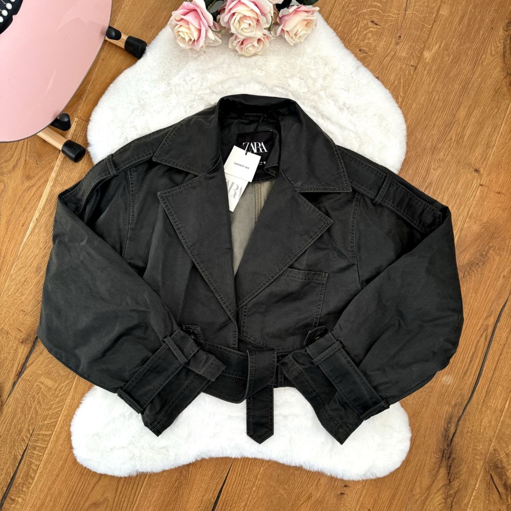 Zara вкорочений тренч