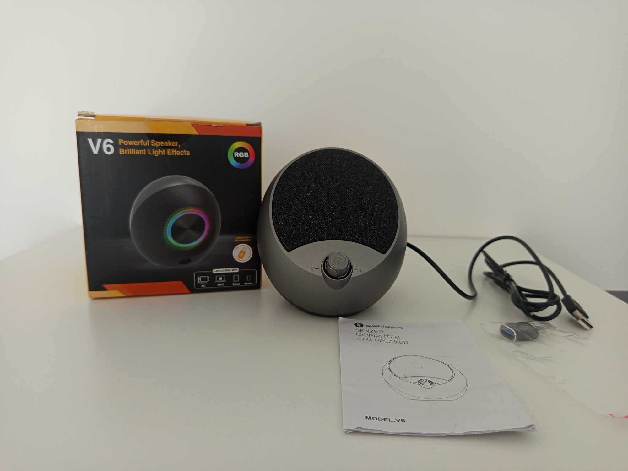 Głośnik Bluetooth USB Szary V6