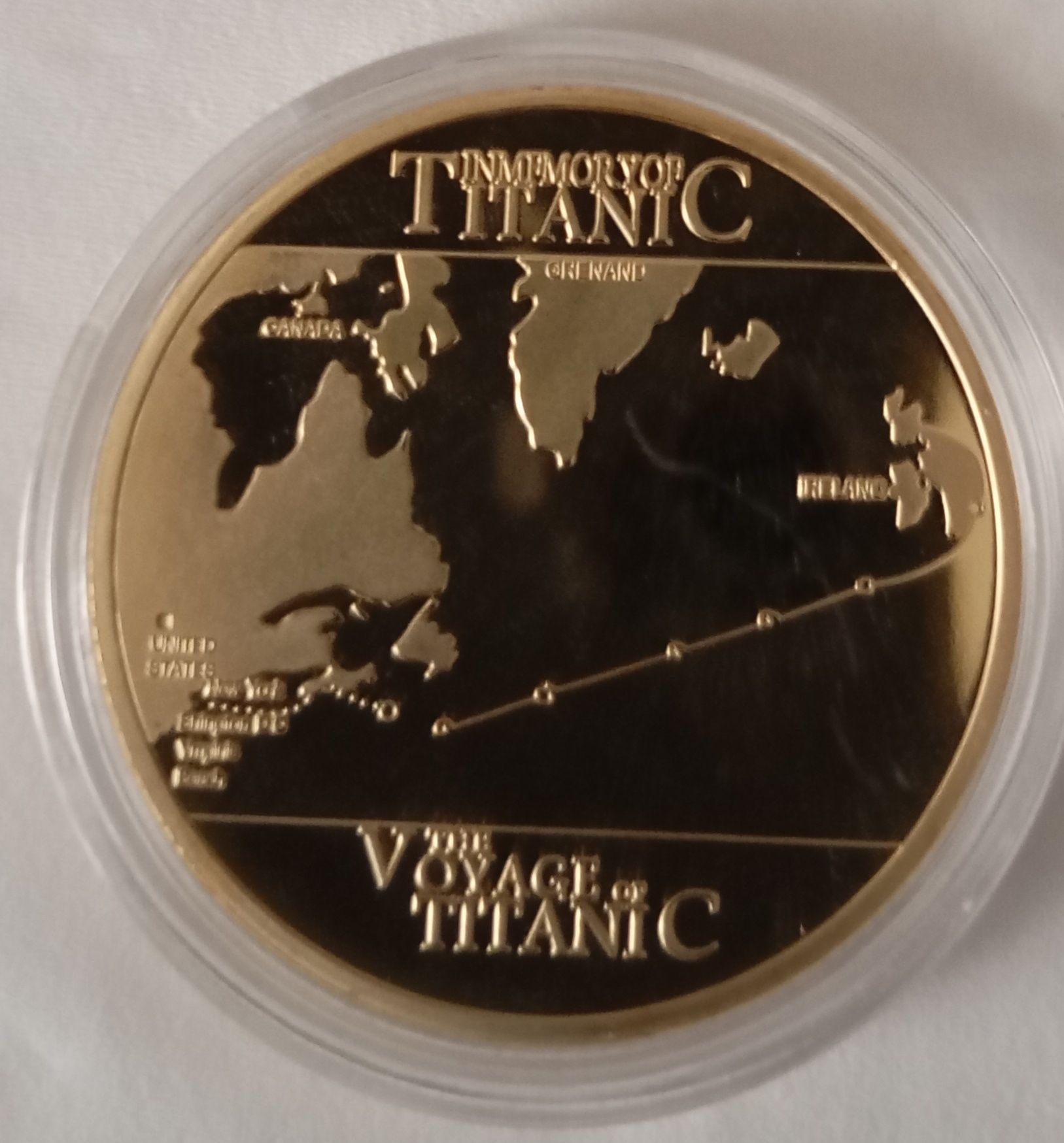 Medalhas do Titanic RMS dourada e prateada