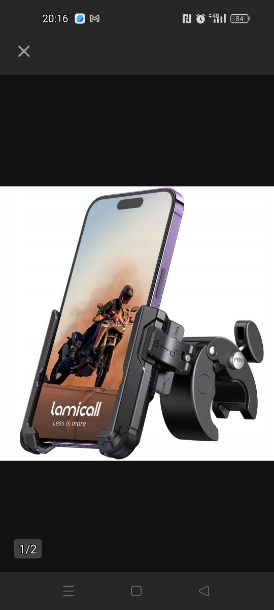 Uchwyt rowerowy Lamicall BP09 przeznaczenie: telefon