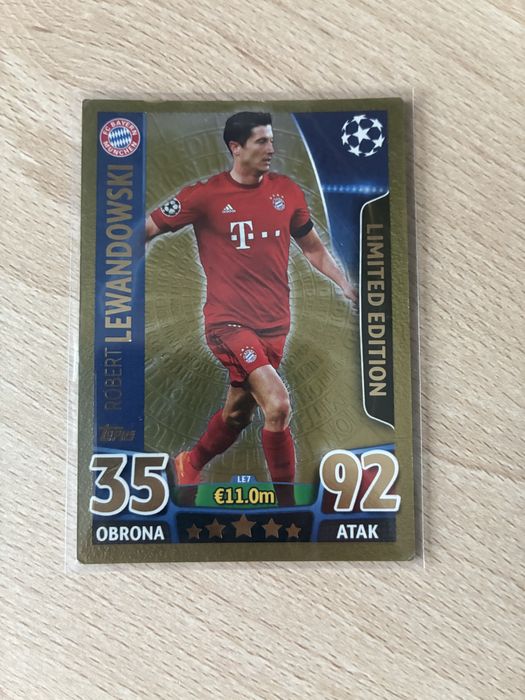 Robert Lewandowski 2016 Match Attax limited edition card