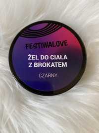 Żel do ciała i włosów z brokatem czarny brokat 75g