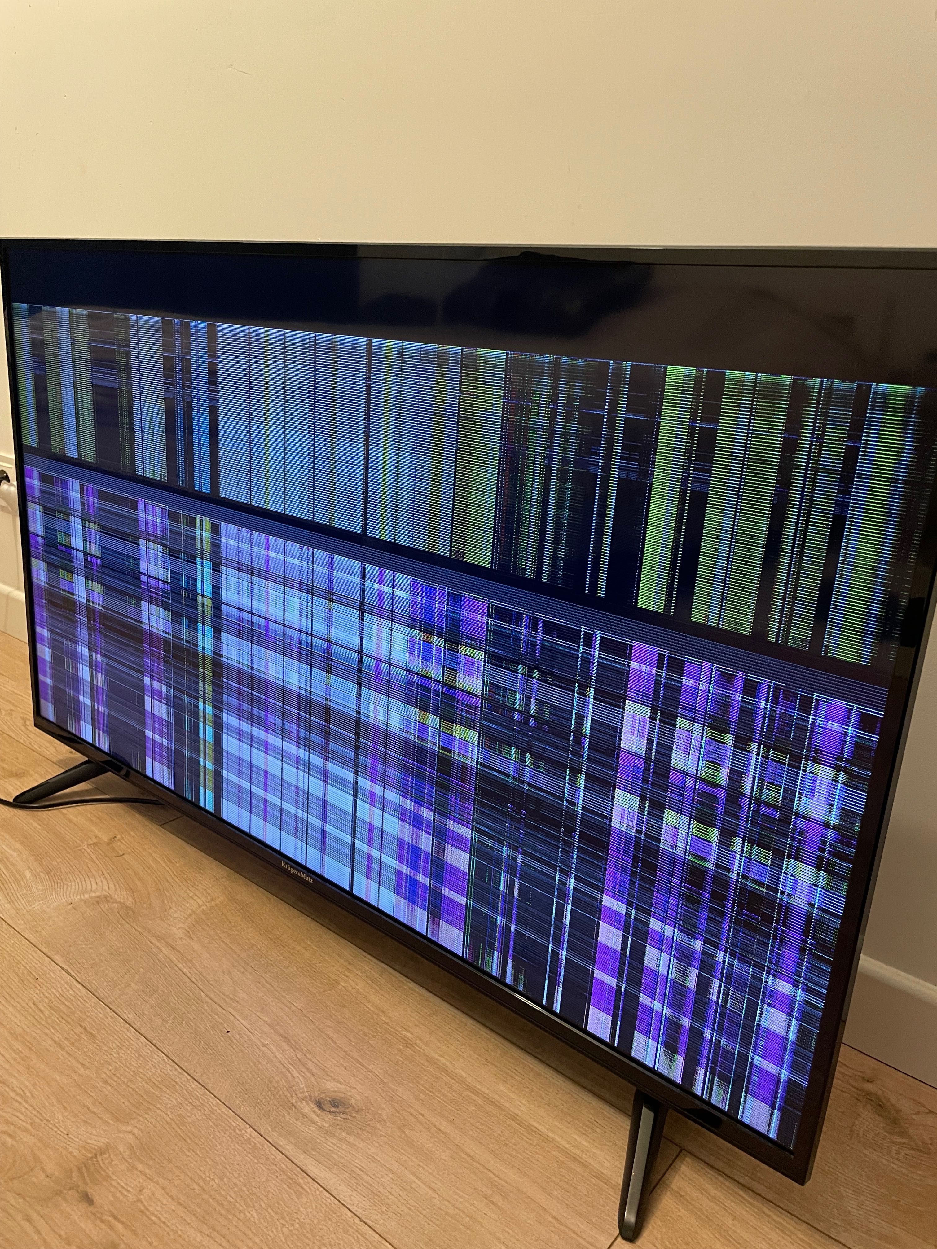 Telewizor Krüger&Matz KM0243FHD-S4 – uszkodzony ekran