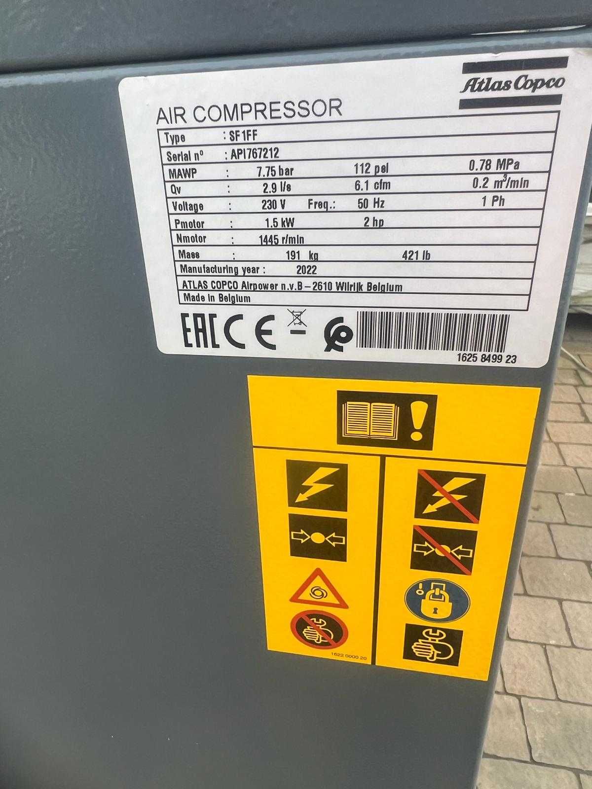 Sprężarka Atlas Copco Kompresor bezolejowy