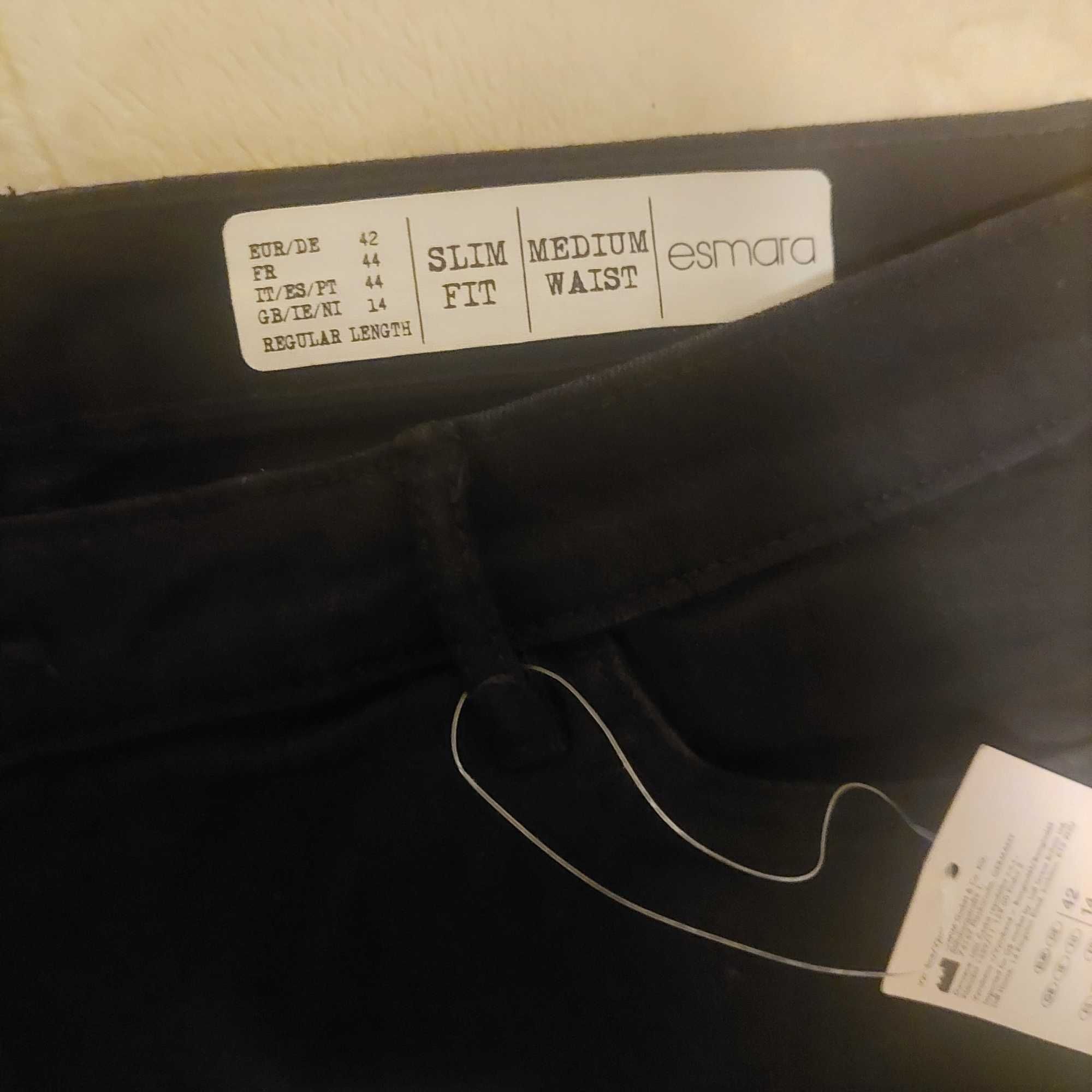 Nowe czarne spodnie jeansy Esmara 42 XL