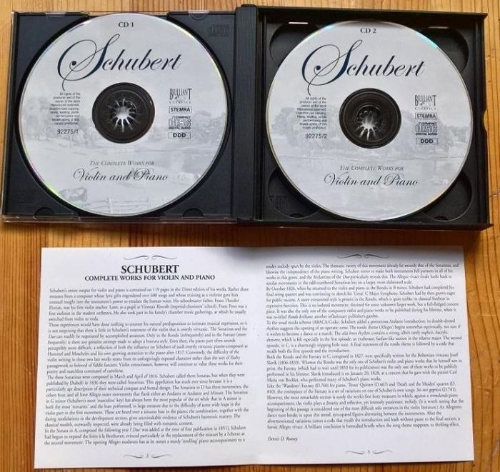 CD duplo "Violin and Piano" / Schubert