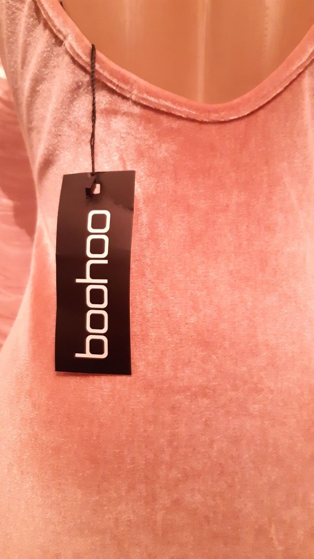 Boohoo. Платье-майка мини. Велюр.