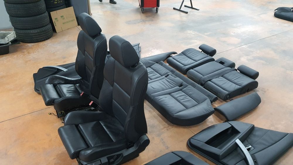 Interior Bmw E61 bancos forras kit pack M Touring pele preta my bmw