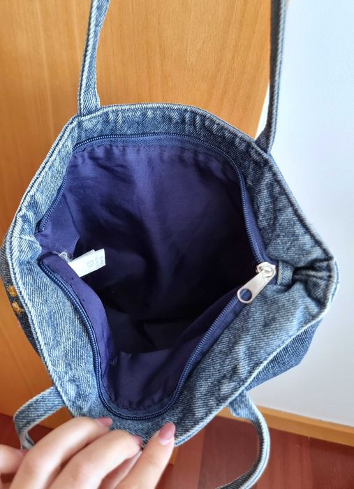 Mala vintage estilo ganga com padrão florido 100% algodão