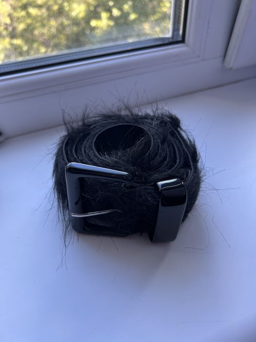 Шерстяной черный ремень