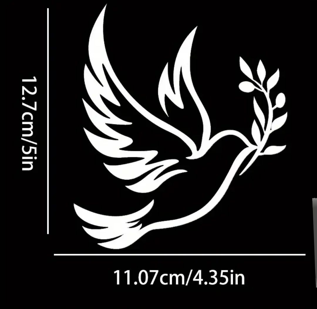POKÓJ GOŁĄBEK- 13cm x 11cm- naklejka na auto samochód kamper ścianę la
