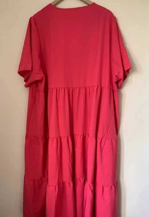 Nowa piękna sukienka maxi w kolorze fuksji rozmiar 4XL/48