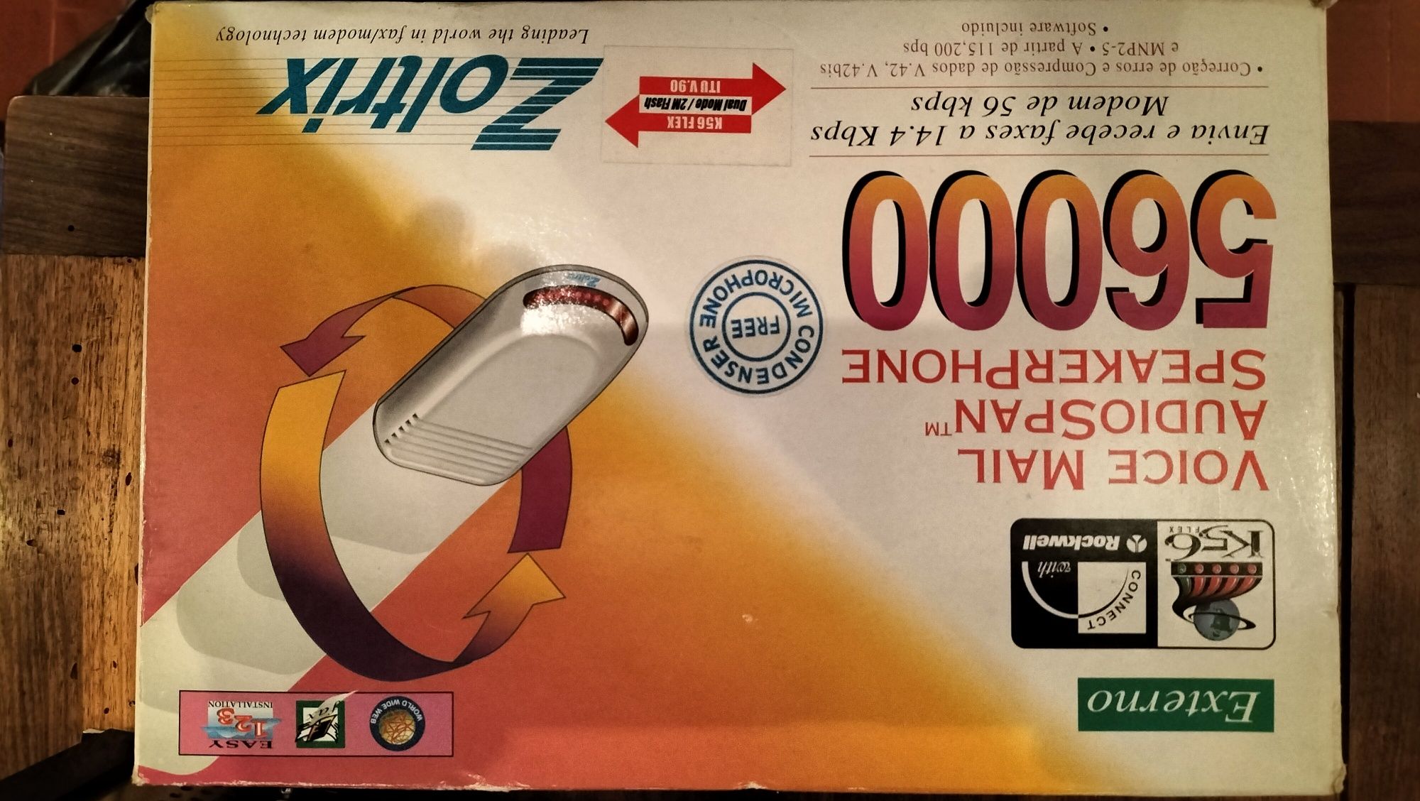 Modem 56 Kbps e acessórios