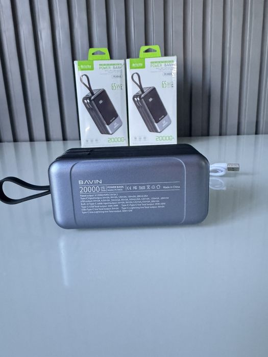 Power Bank BAVIN PC1093S 20000mah 65w для ноутбуков(Повер Банк 65Ват)