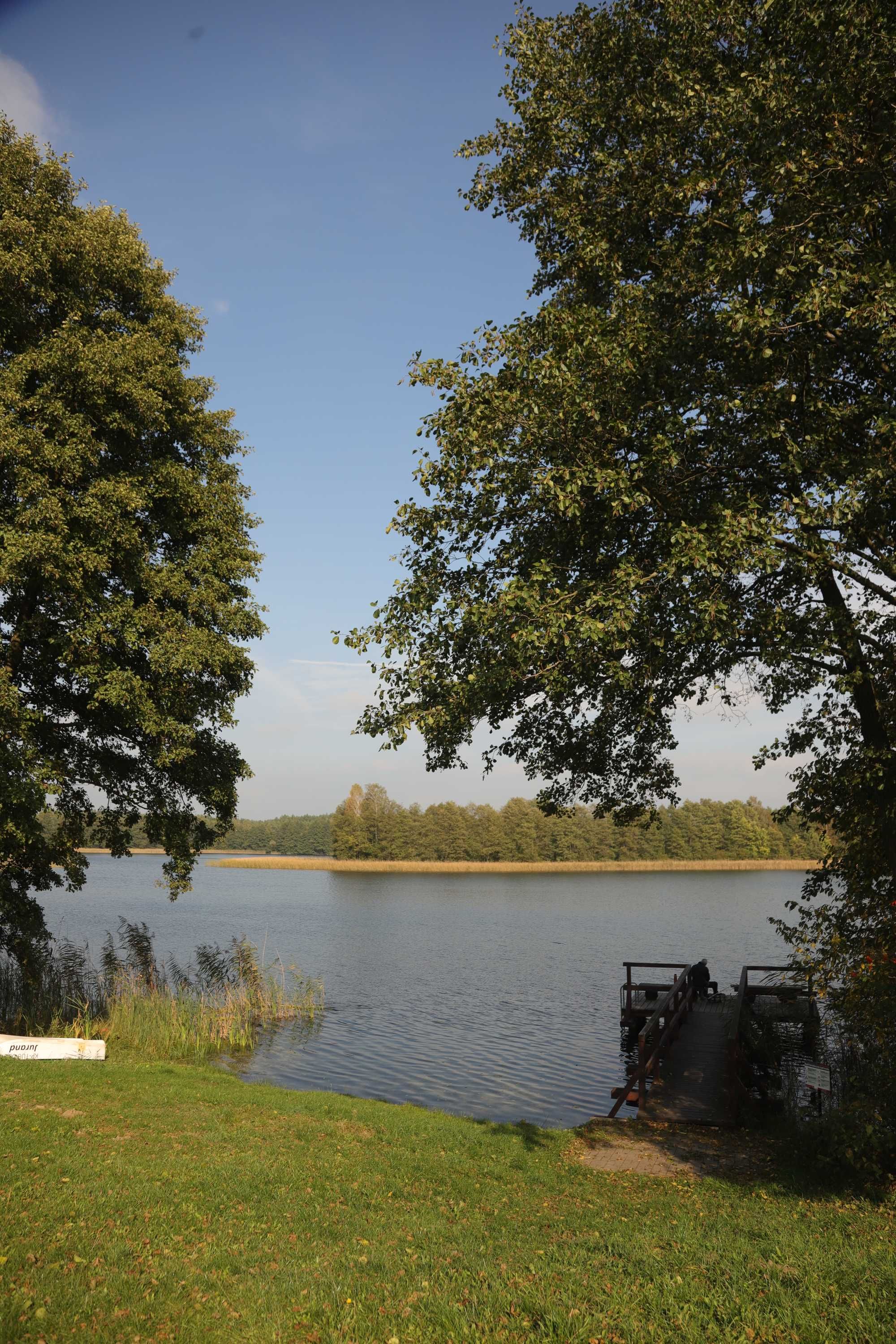 Domek z sauną i balią w Borach tucholskich blisko jeziora