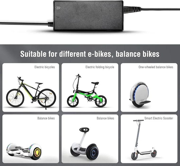 LEICKE Ładowarka do skuterów elektrycznych 42 V/36 V, 2 A, 84 W