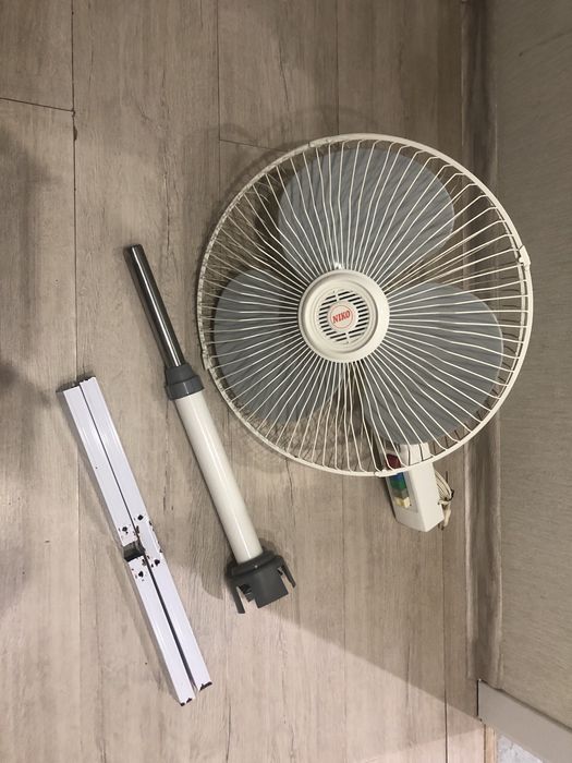 Вентилятор niko рабочий мощный но тихий большой 43 см диаметр