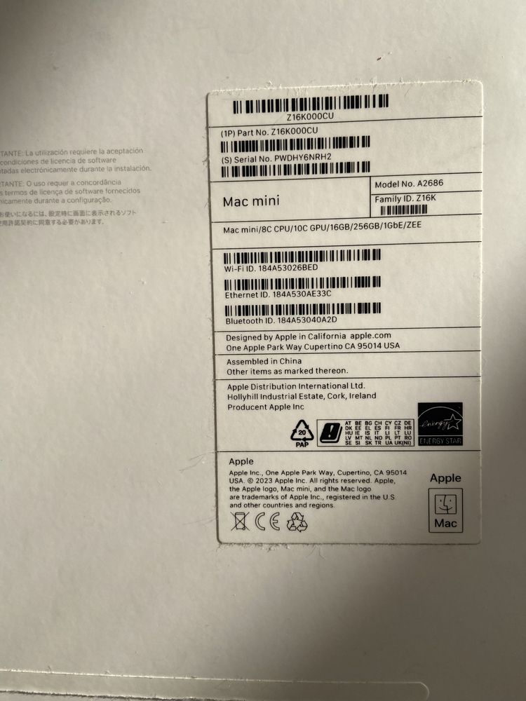 Mac Mini M2 16GB RAM
