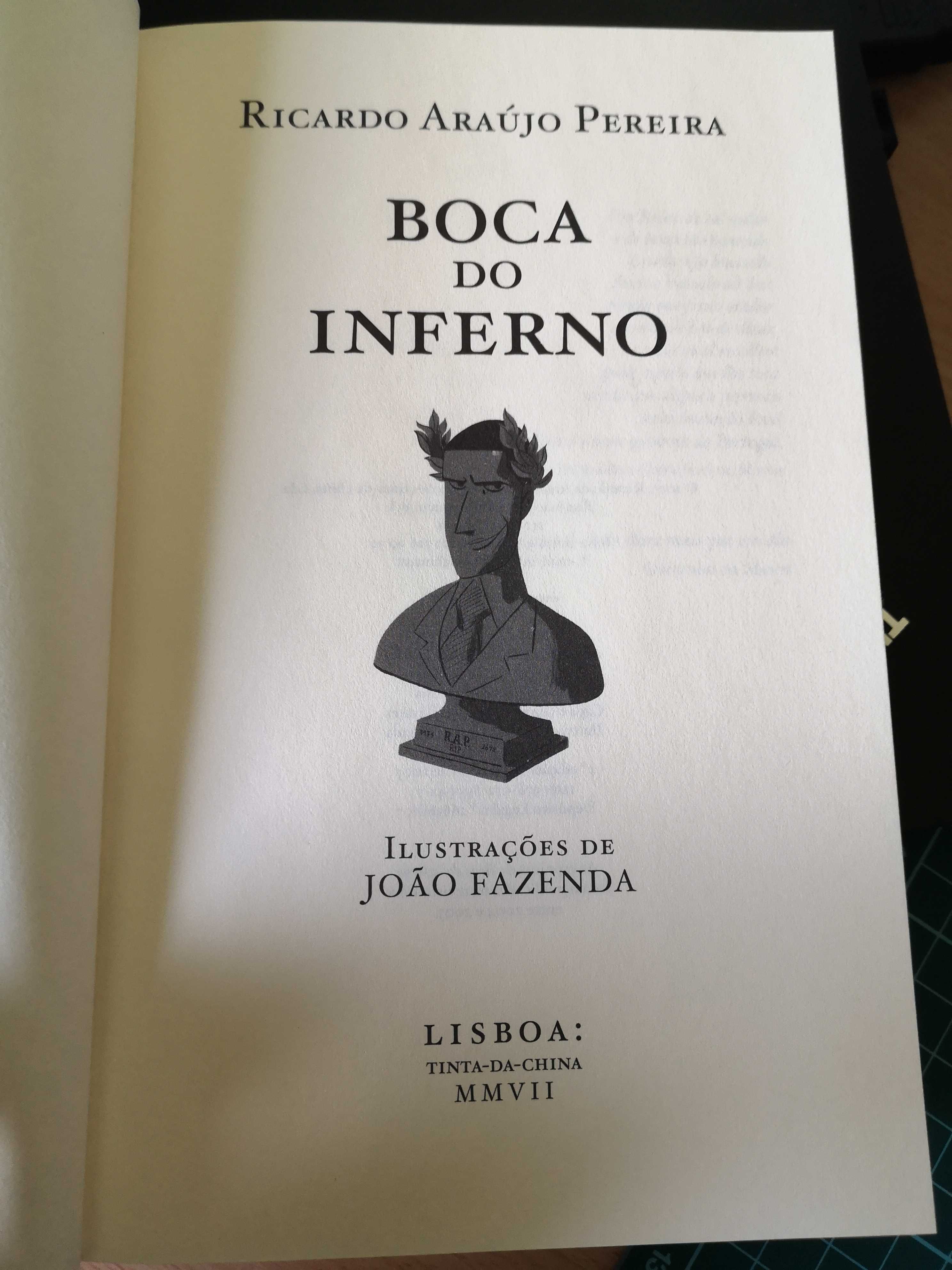 Livro "Boca do Inferno" de Ricardo Araújo Pereira - 1ª edição