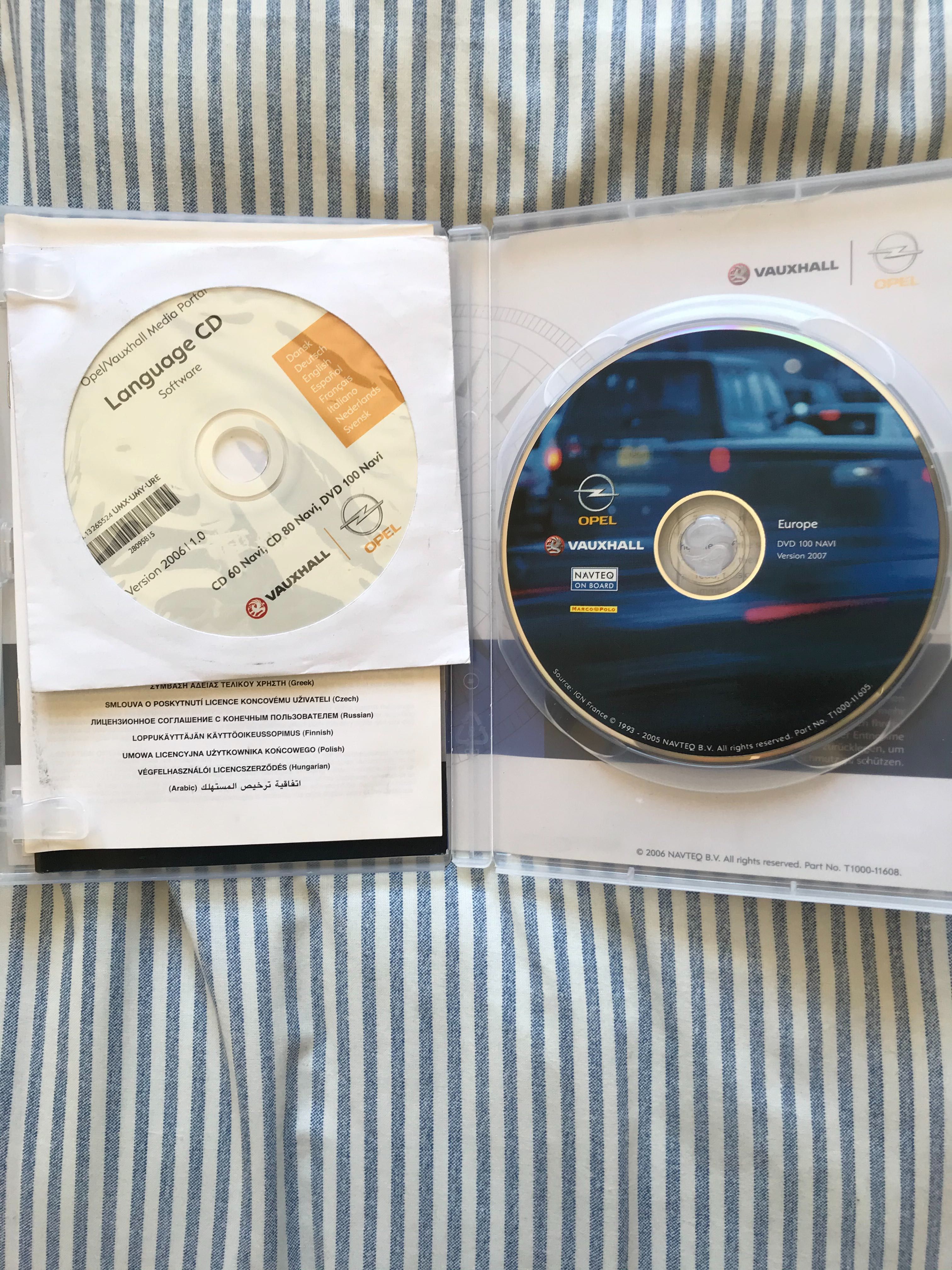 Opel DVD 100 Navi - Mapas e CD de software