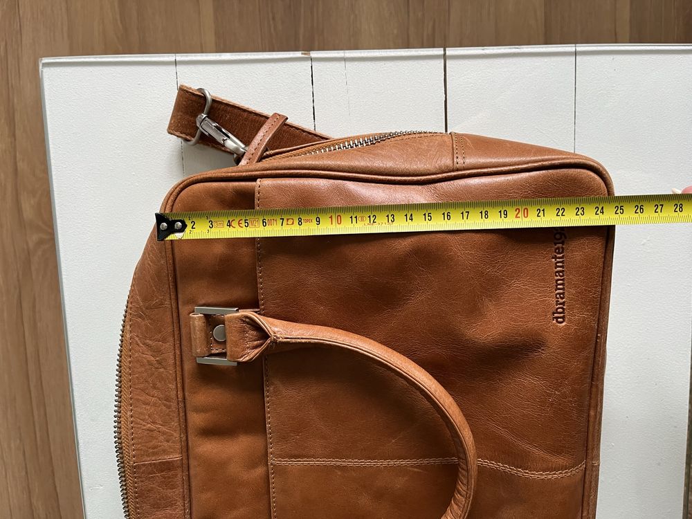 Torba na laptopa MacBooka 13/15 skóra bag premium dbramante1928 ruda