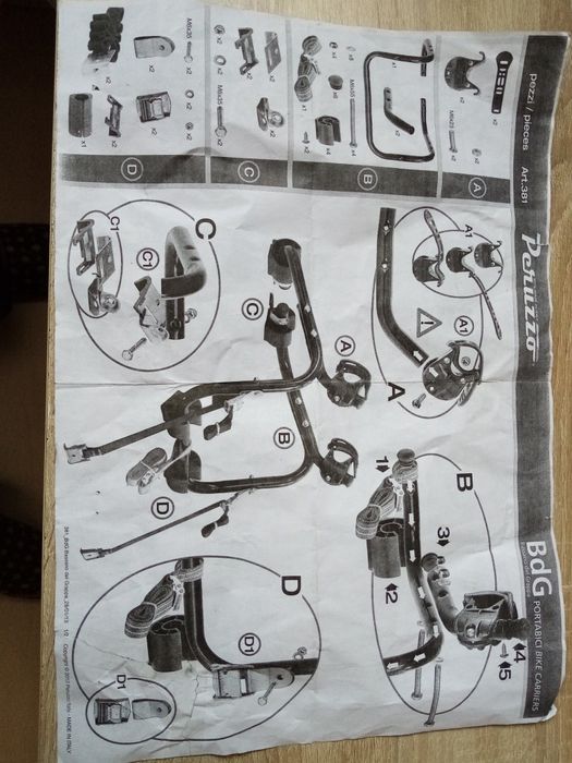 Uchyt na rower na tylną klapę