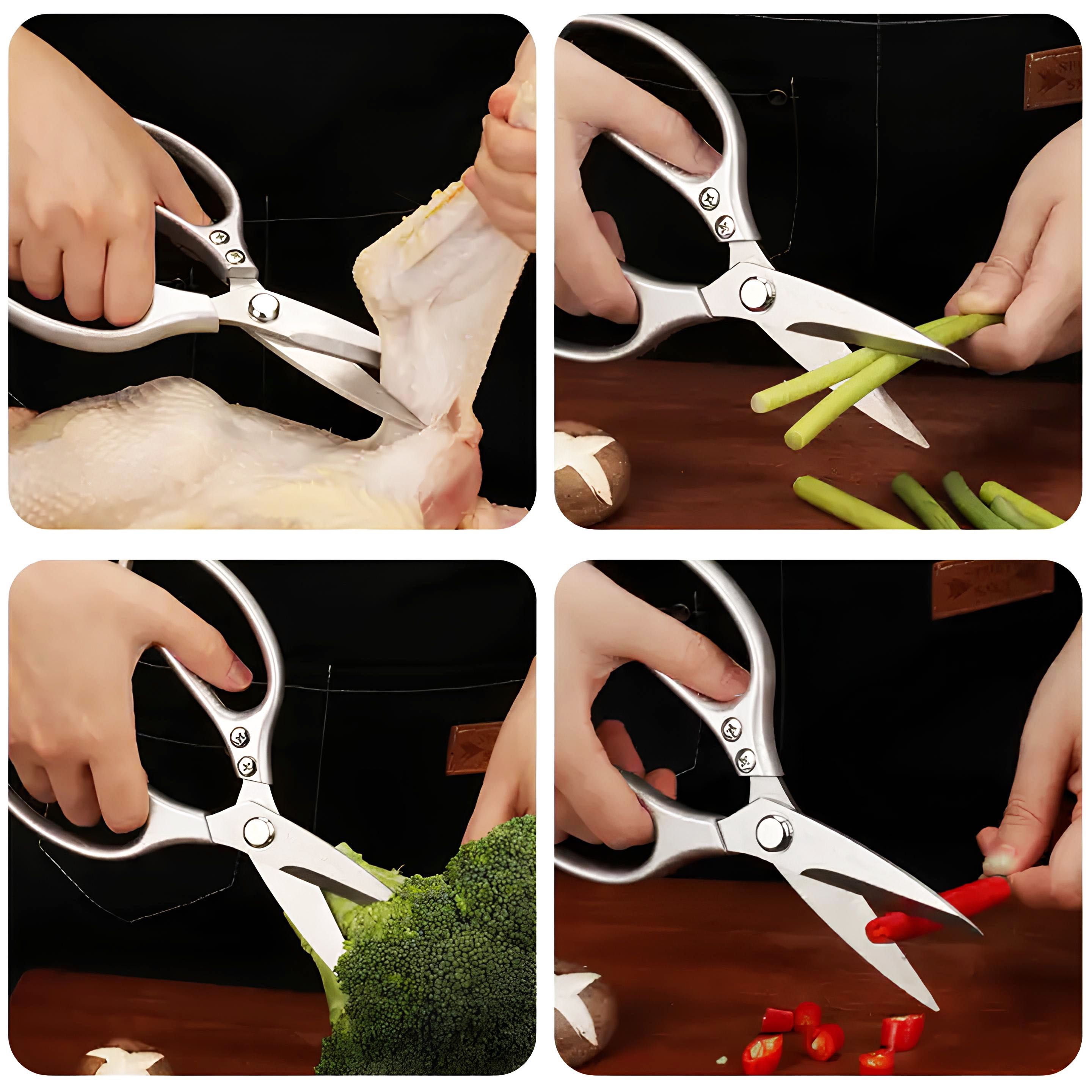 Wielofunkcyjne nożyce Nożyczki kuchenne do ziół mięsa warzyw Stal SK5
