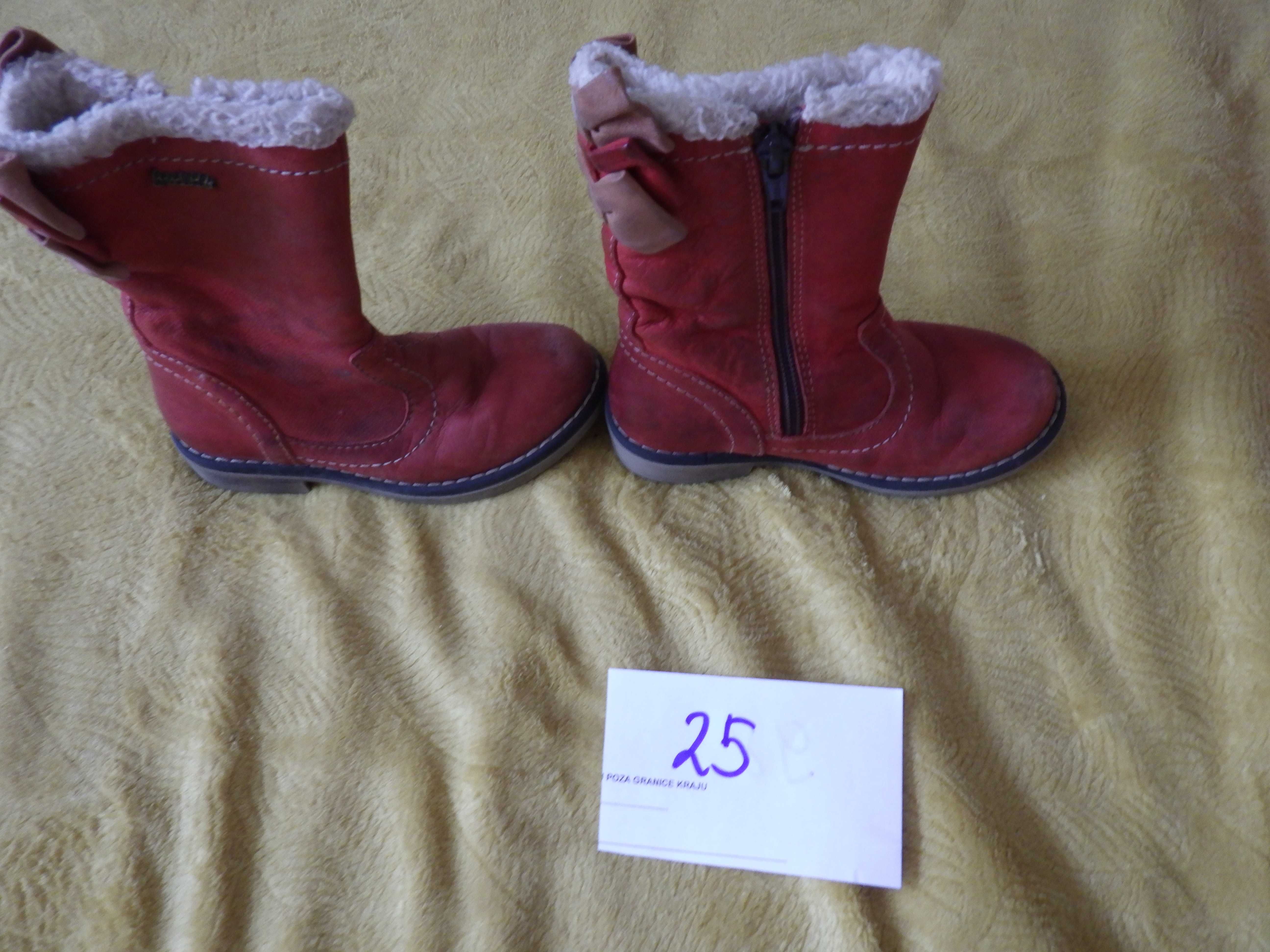 Buty zimowe dziewczynka rozmiar 25