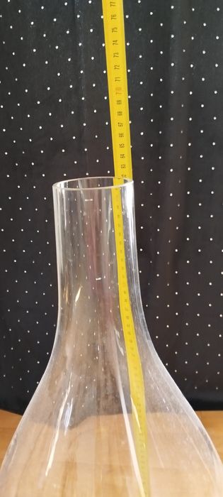 Wazon  podłogowy przezroczysty, kształt Butelka 60cm