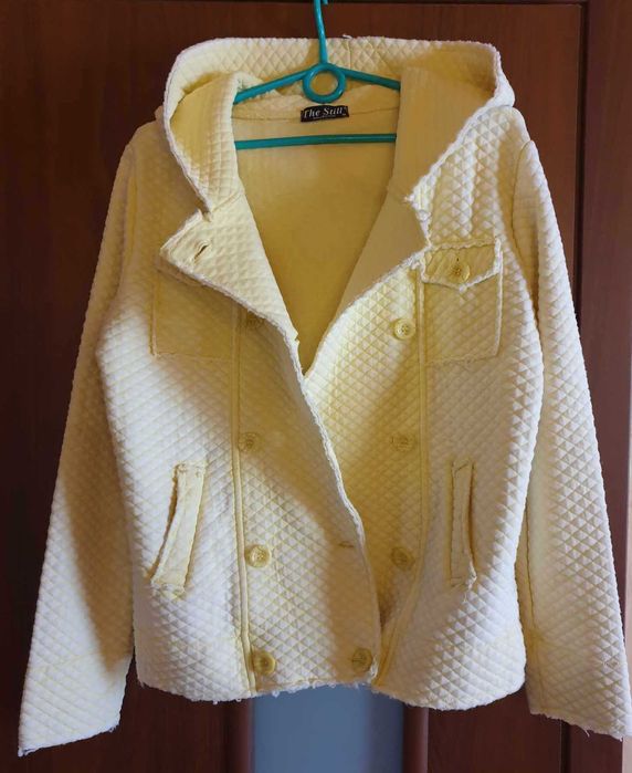 Żółta cieniowana bluza z kapturem rozmiar M/L