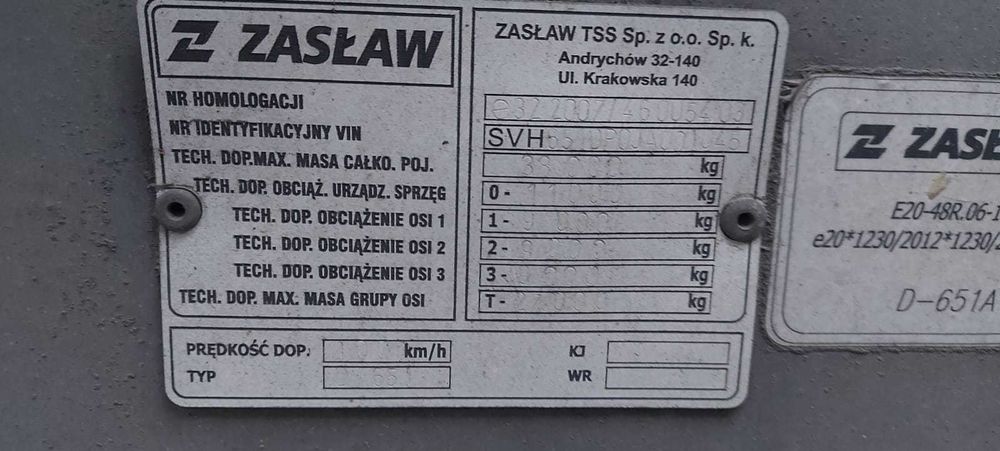 Naczepa kłonicowa Zasław D-651A, do przewozu drzewa, drewna