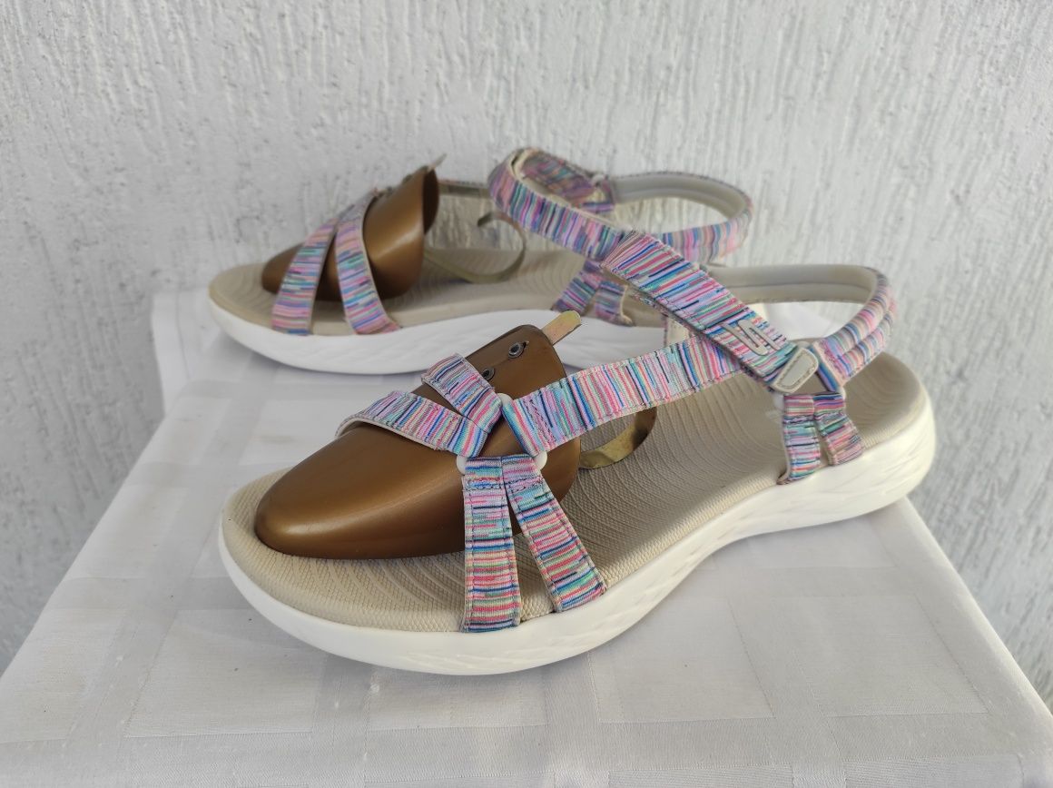 Брендовие текстильние босоножки skechers goga mat gen 5 р.41-41.5