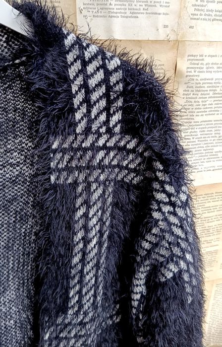 Sweter kardigan XL biust 60x2  '90s vintage hygge casual Shaggy lata '