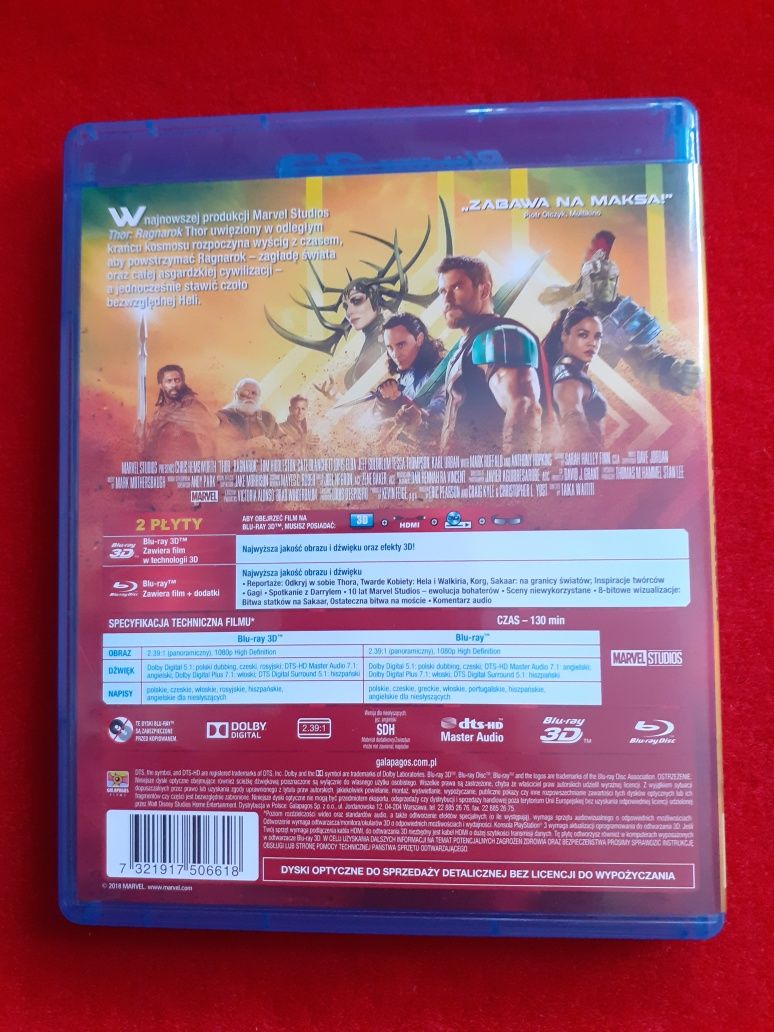 THOR Ragnarok 3D blu-ray