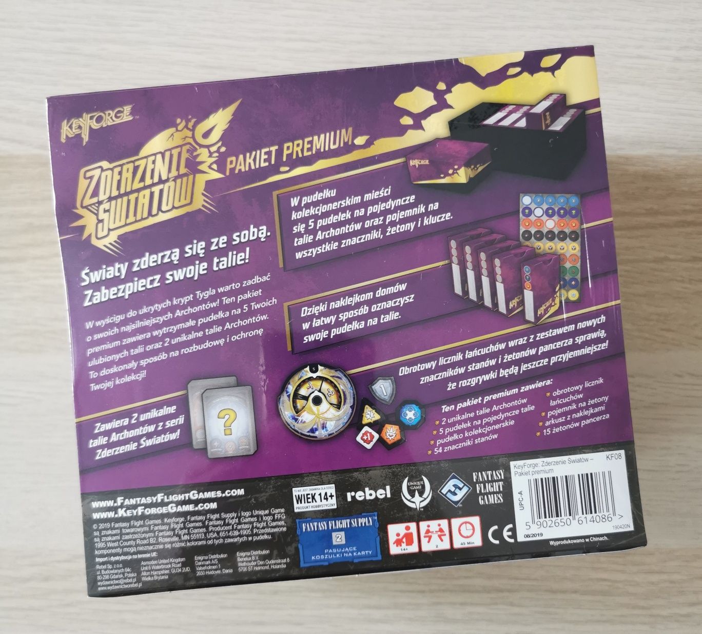 Keyforge zderzenie światów pakiet premium gra karciana