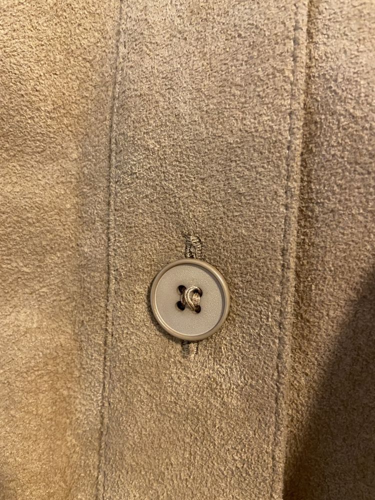 Hucke rozm 46 brązowy camel zamsz sweter mix żakiet damski Vintage z p