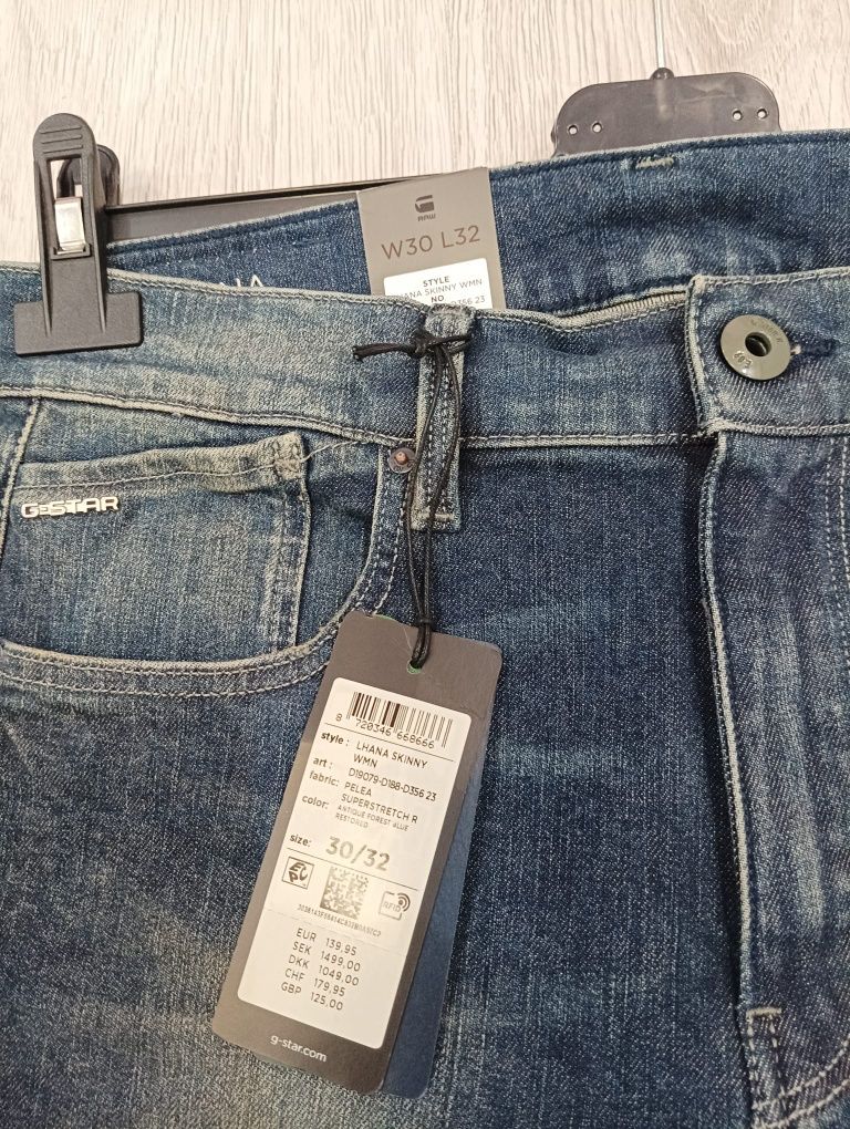 Spodnie męskie jeans g-star raw nowe 30 32 obcisłe rurki