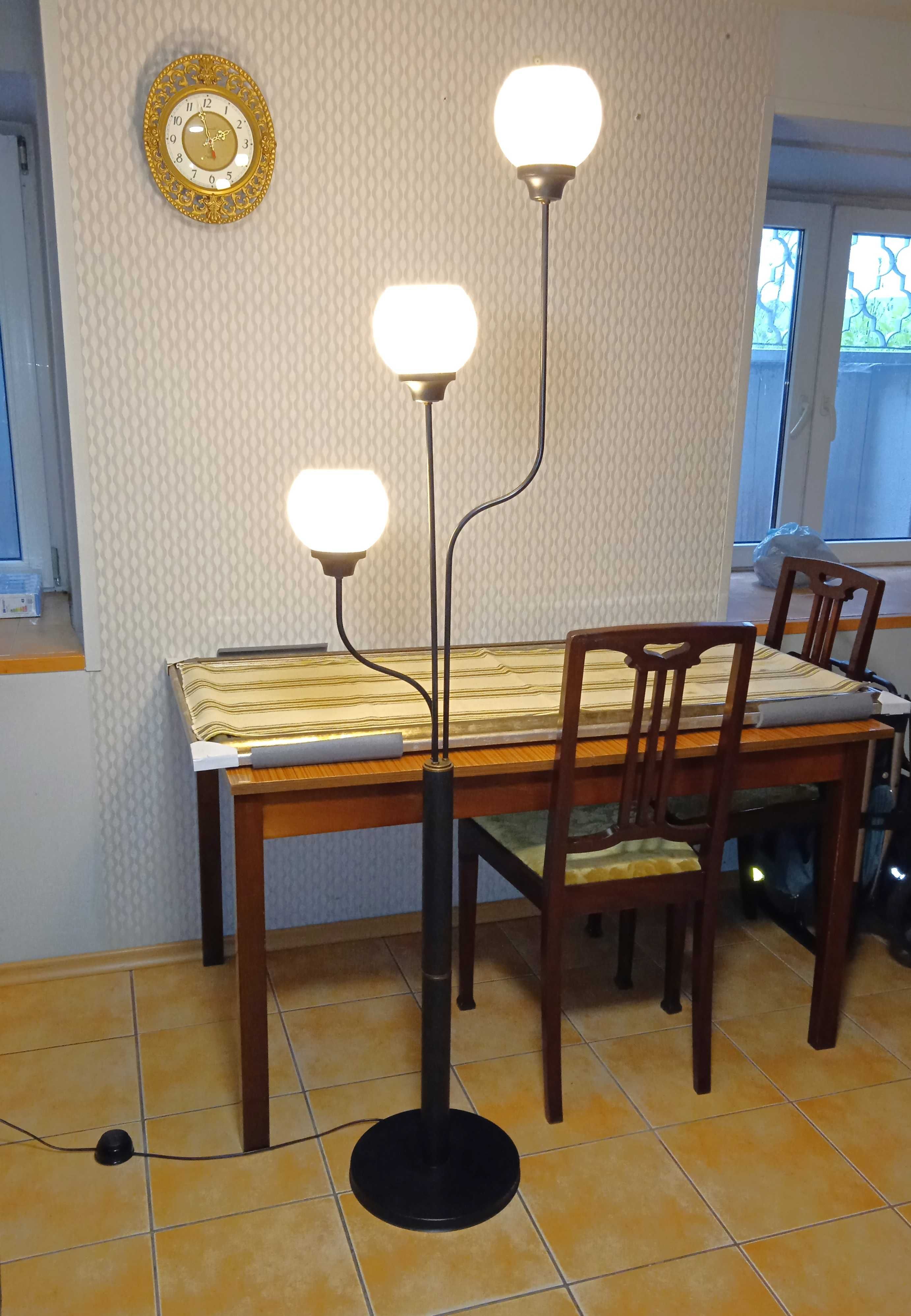 LAMPA podłogowa stojąca szklane klosze używana sprawna