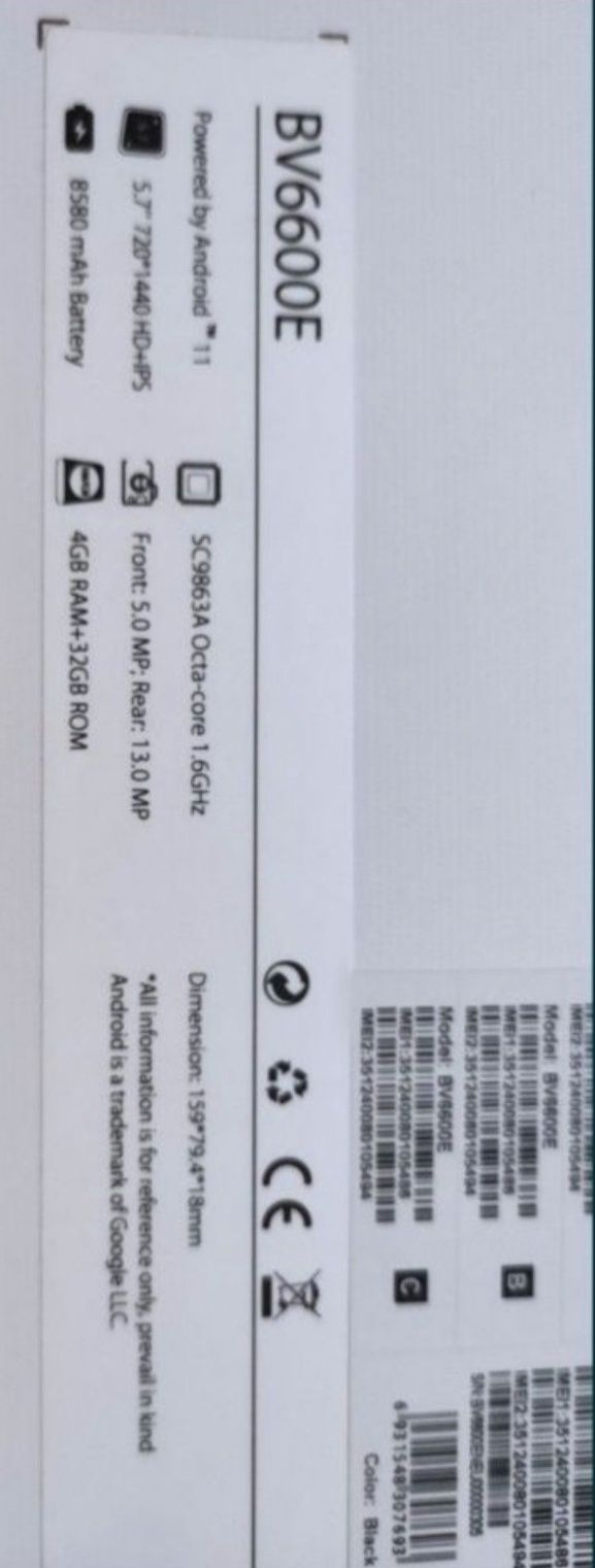 Смартфон противоударный защищённый Blackview BV 6600E