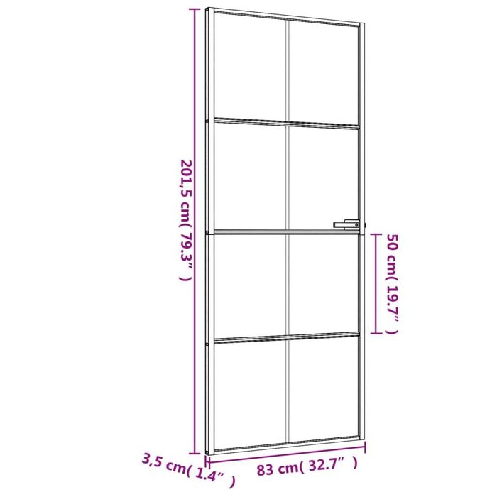 NOWE -70% drzwi szklane 83x201 czarne, aluminium, nowoczesny design TA