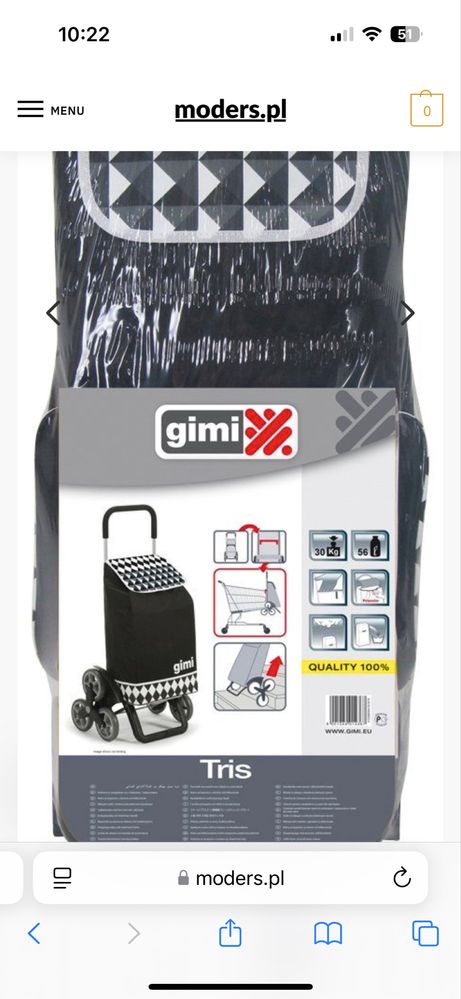 Wozek zakupowy Vileda Gimi 56l
