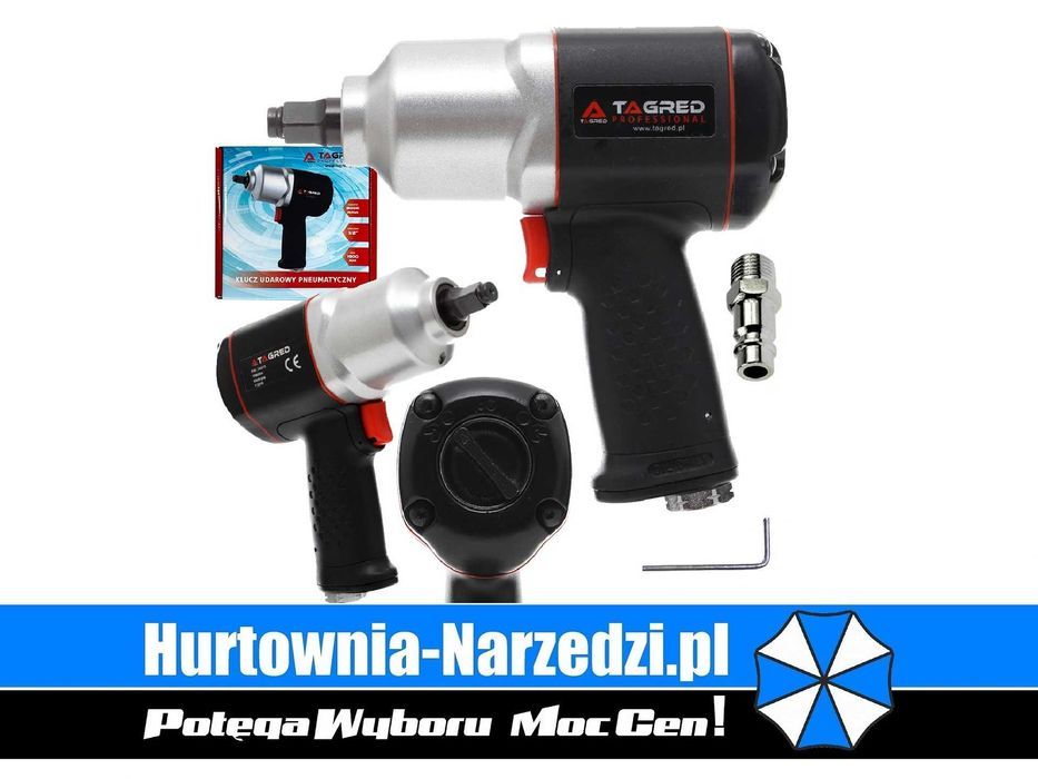 Klucz pneumatyczny udarowy 1/2"1900Nm klucz od kół Klucz udarowy