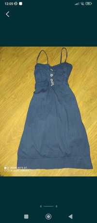 granatowa sukienka dla dziewczynki rozmiar 140